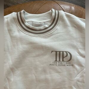 TTPD White Crewneck Taylor Swift Merch in size XL